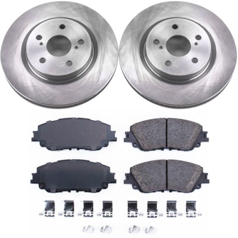 Toyota Avalon Brake Kit - Front - PowerStop - Z17 Stock Replacement Rotors + Evolution Plus Ceramic Pads - 2019 Toyota Avalon Brake Kit - Front - PowerStop - Z17 Stock Replacement Rotors + Evolution Plus Ceramic Pads - 2019