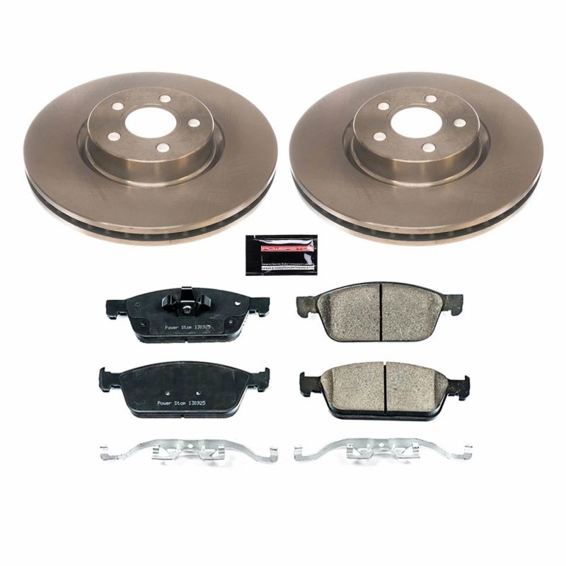 Ford Transit Connect Brake Kit - Front - PowerStop - Autospecialty Rotors + Z17 Evolution Plus Ceramic Pads - `18-`19
