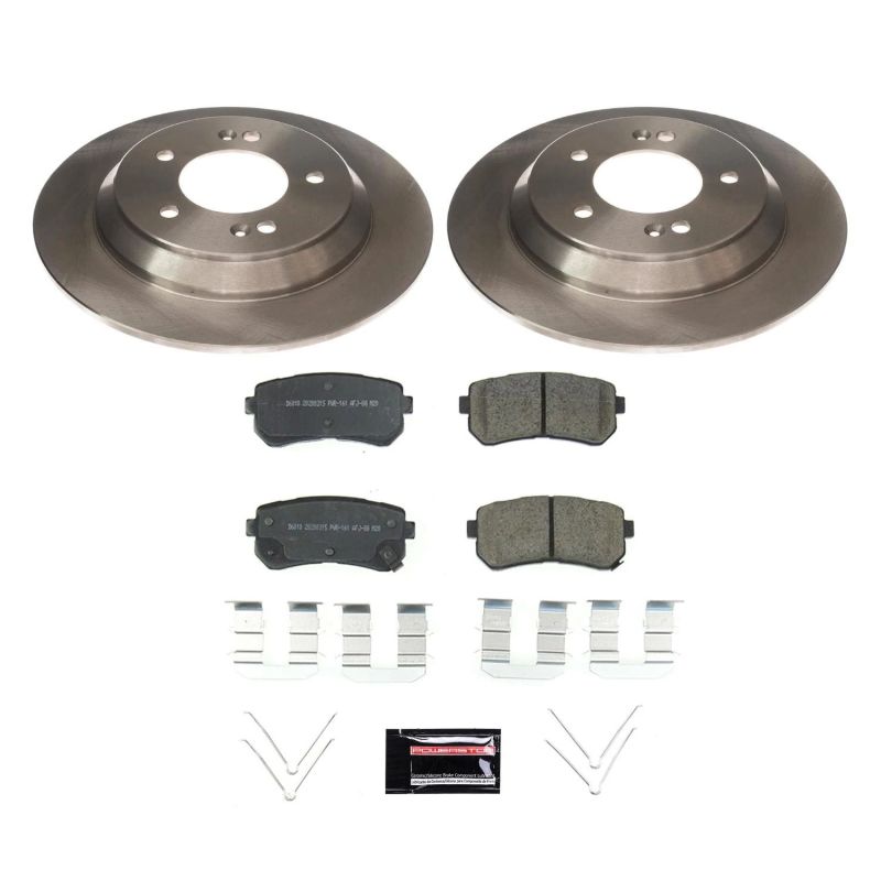 Hyundai Kona Brake Kit - Rear - PowerStop - Autospecialty Rotors + Z17 Evolution Plus Ceramic Pads - `18-`20