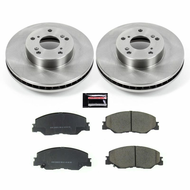 Honda Insight Brake Kit - Front - PowerStop - Z17 Stock Replacement Rotors + Z17 Evolution Plus Ceramic Pads - 2019