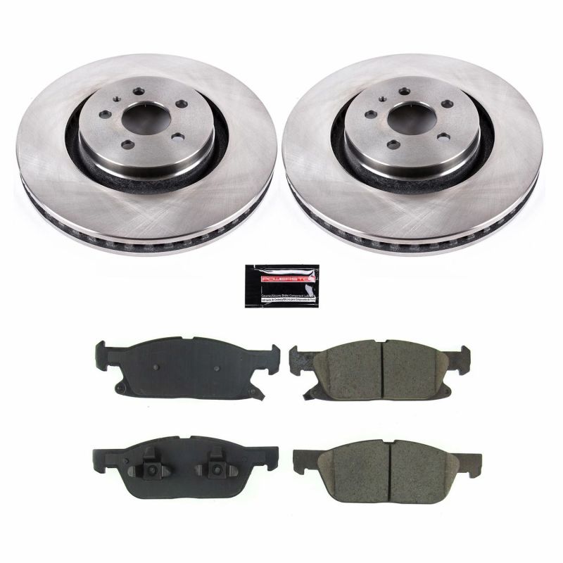 Ford Edge Brake Kit - Front - PowerStop - Z17 Evolution Plus Ceramic Pads + Autospecialty Rotors - 2019