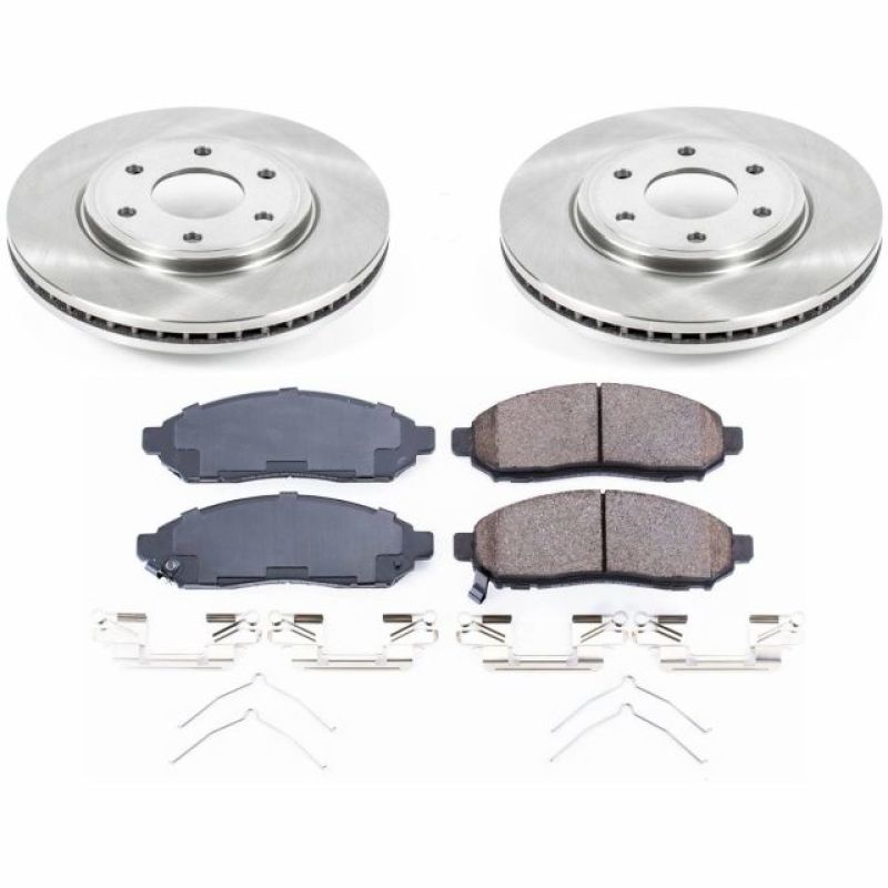 Nissan Frontier Brake Kit - Front - PowerStop - Z17 Evolution Plus Ceramic Pads + Autospecialty Rotors - 2019 Nissan Frontier Brake Kit - Front - PowerStop - Z17 Evolution Plus Ceramic Pads + Autospecialty Rotors - 2019