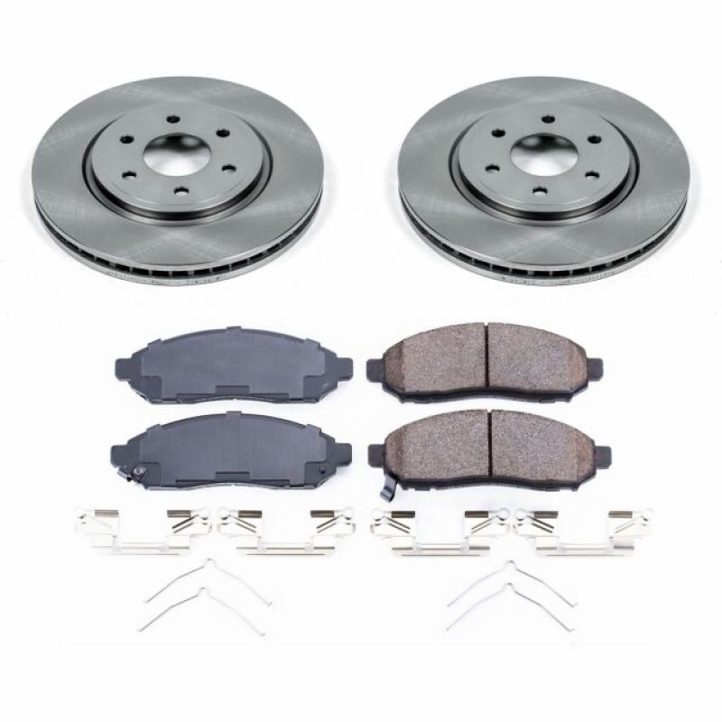 Nissan Frontier Brake Kit - Front - PowerStop - Z17 Evolution Plus Ceramic Pads + Autospecialty Rotors - 2019 Nissan Frontier Brake Kit - Front - PowerStop - Z17 Evolution Plus Ceramic Pads + Autospecialty Rotors - 2019
