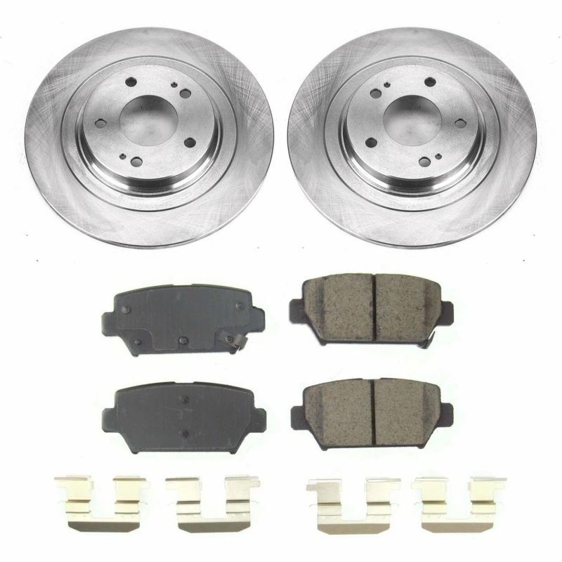 Mitsubishi Eclipse Cross Brake Pads + Rotors - Rear - PowerStop - Autospecialty Rotors + Z17 Evolution Plus Ceramic Pads - `18-`20 Mitsubishi Eclipse Cross Brake Pads + Rotors - Rear - PowerStop - Autospecialty Rotors + Z17 Evolution Plus Ceramic Pads - `18-`20