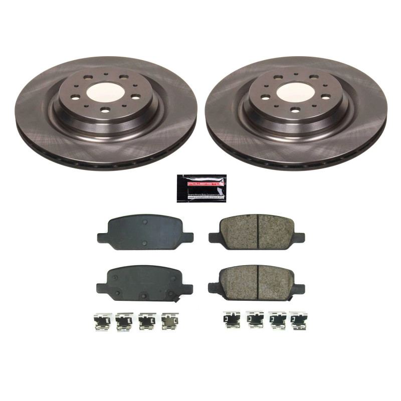 Tesla 3 Brake Kit - Rear - PowerStop - Z17 Evolution Plus Ceramic Pads + Autospecialty Rotors - `17-`21 Tesla 3 Brake Kit - Rear - PowerStop - Z17 Evolution Plus Ceramic Pads + Autospecialty Rotors - `17-`21