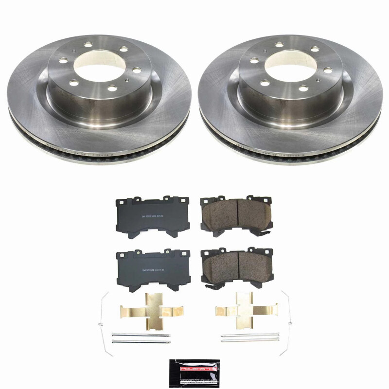 Toyota Sequoia Brake Kit - Front - PowerStop - OE Rotors + Z17 Ceramic Pads - `23-`24