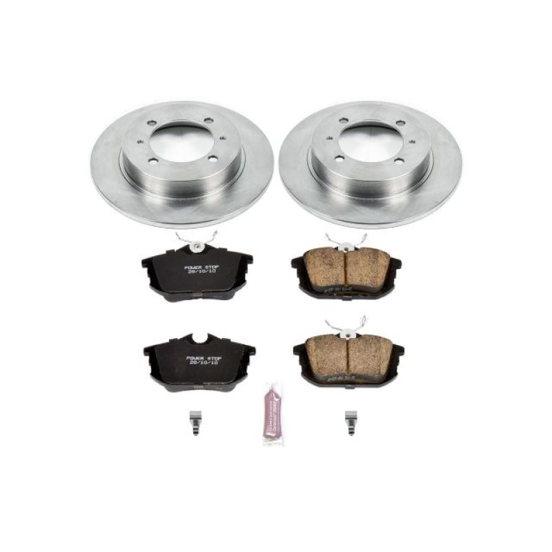 Volvo S40 Brake Kit - Rear - PowerStop - Autospecialty Rotors + Z17 Evolution Plus Ceramic Pads - `00-`04