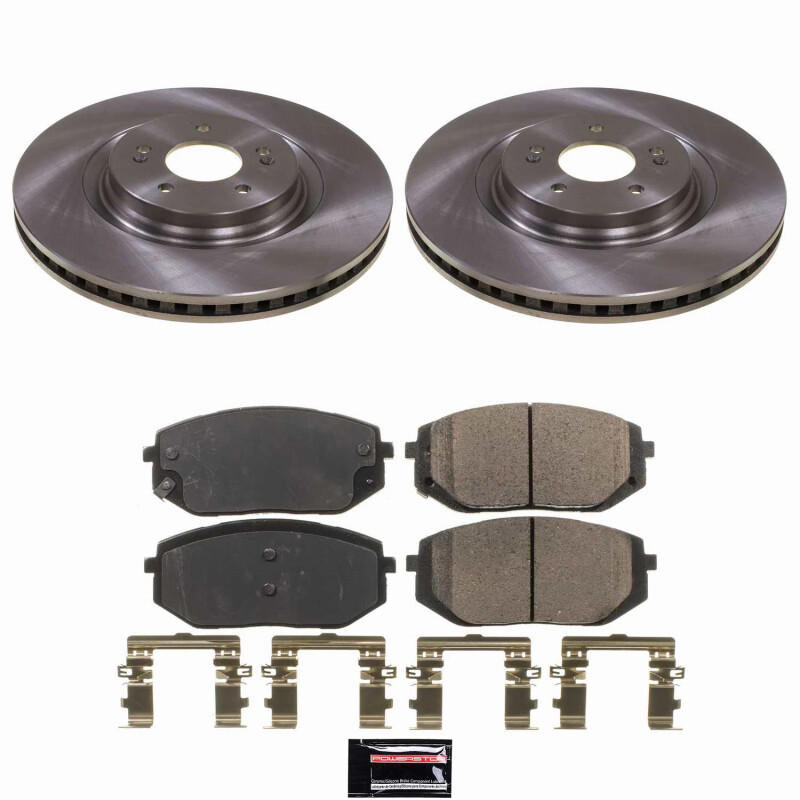 Hyundai Sonata Brake Kit - Front - PowerStop - Z17 Evolution Plus Ceramic Pads + Autospecialty Rotors - `21-`23