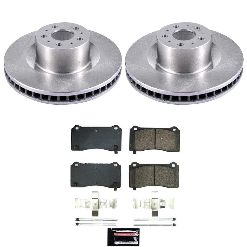 Tesla Y Brake Kit - Front - PowerStop - Z17 Stock Replacement with Ceramic Pads + Autospecialty Rotors - `20-`24