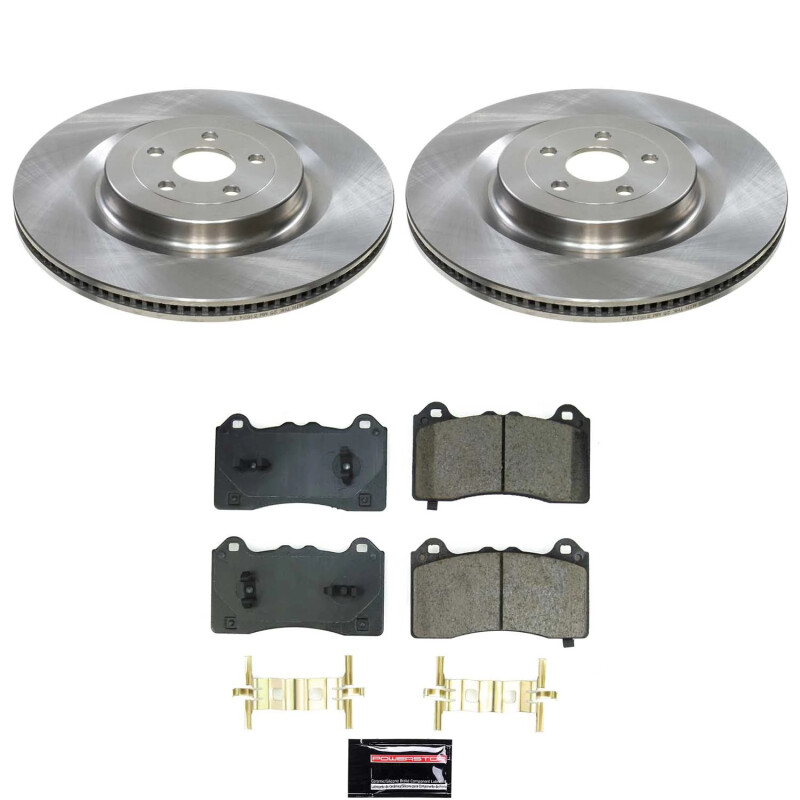 Ford Mustang Mach-E Brake Kit - Front - PowerStop - Z17 Evolution Plus Rotors + Ceramic Pads - `21-`24