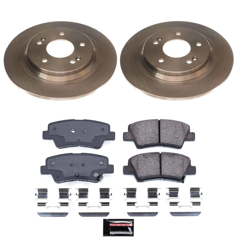 Hyundai Kona Brake Kit - Rear - PowerStop - Z17 Evolution Plus Ceramic Pads + Autospecialty Rotors - `22-`23