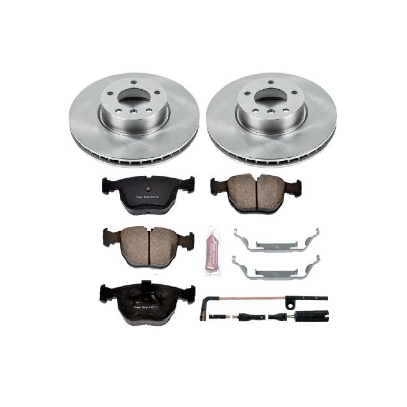BMW 5 Series Brake Kit - Front - PowerStop - Autospecialty Rotors + Z17 Evolution Plus Ceramic Pads - `01-`03