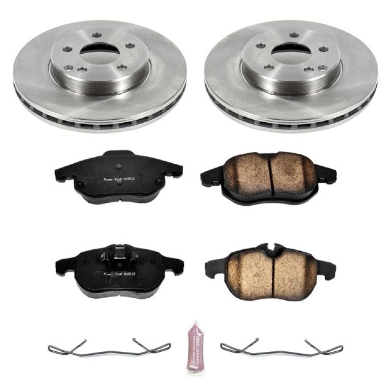 Saab 9-3 Brake Kit - Rear - PowerStop - Z17 Evolution Plus Ceramic Pads + Autospecialty Rotors - `03-`11