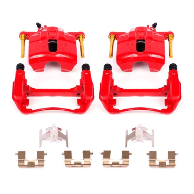 Acura Integra Brake Caliper (2) - Front - PowerStop - Red Powder Coated - Red - `97-`01