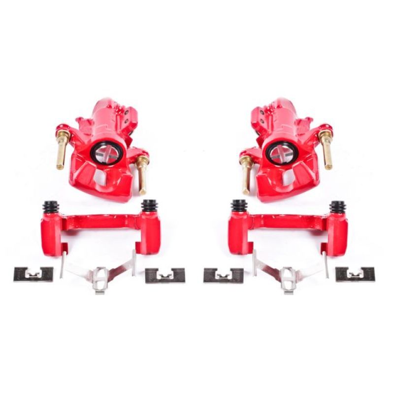 Acura Integra Brake Calipers - Rear - PowerStop - Red Powder Coated - Red - `94-`01