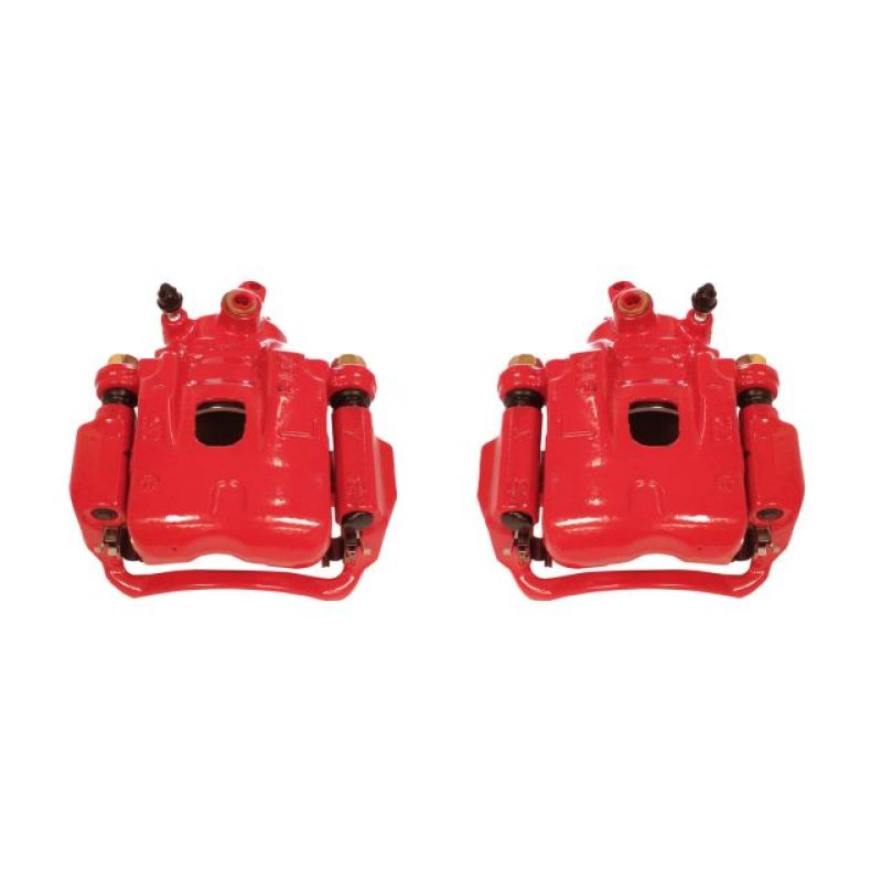 Toyota Tacoma Brake Calipers - Front - PowerStop - Red Powder Coated - Red - `95-`04
