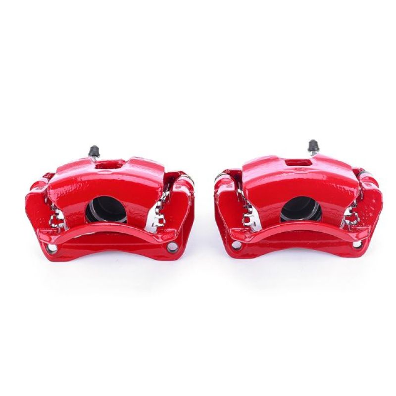 Chevrolet Prizm Brake Calipers (2) - Front - PowerStop - High-Temp Powder Coated - Red - `98-`02