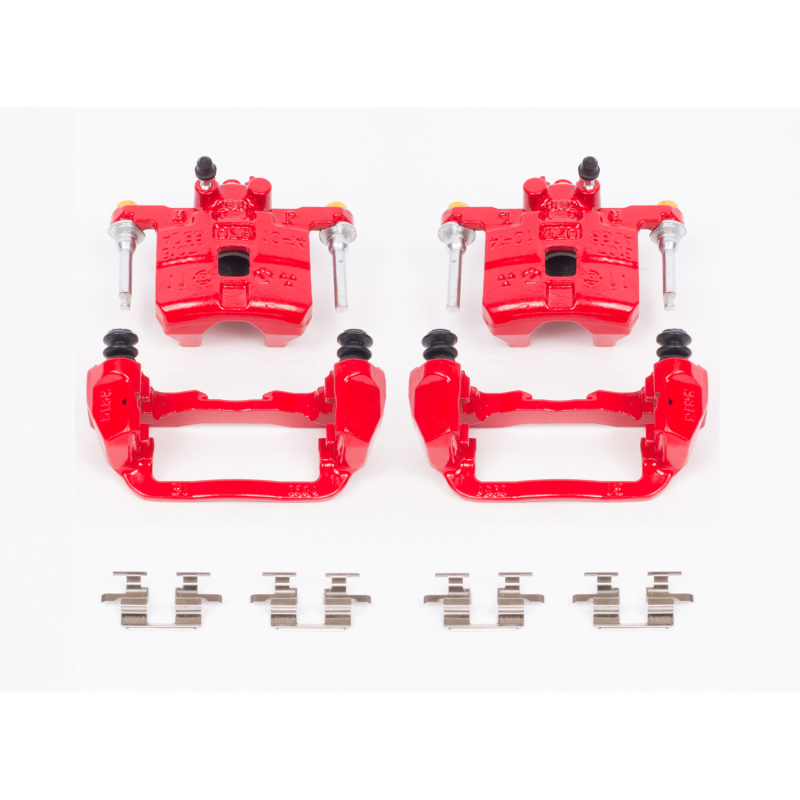 Subaru Impreza Performance Brake Caliper - Rear - PowerStop - Red Powder Coated Calipers - Red - `99-`03