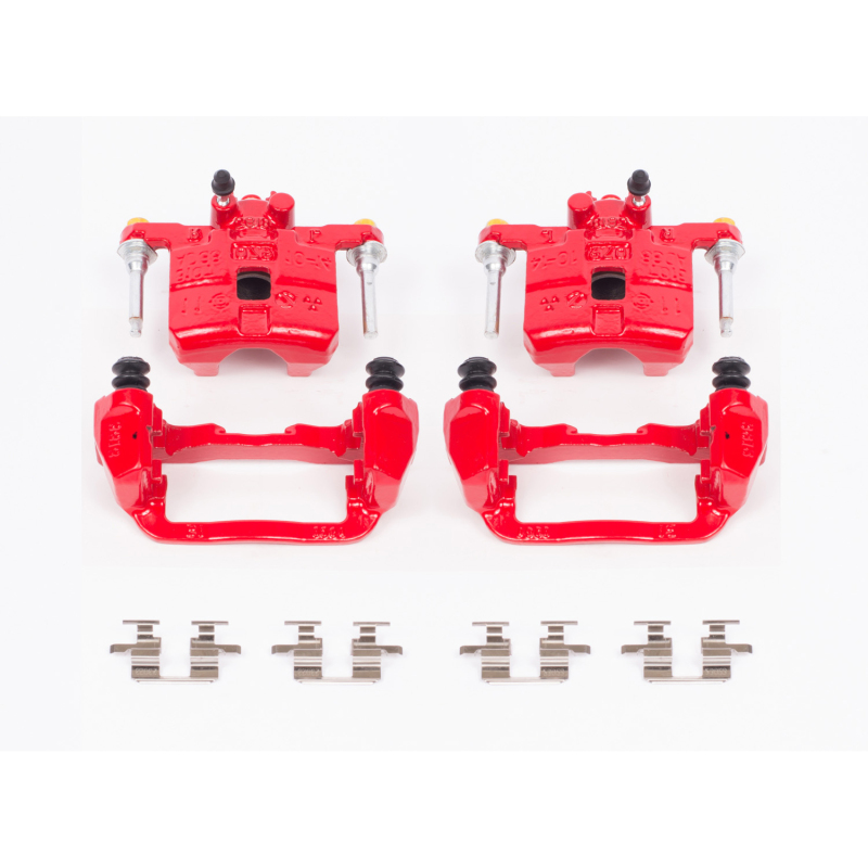 Subaru Impreza Performance Brake Caliper - Rear - PowerStop - Red Powder Coated Calipers - Red - `99-`03