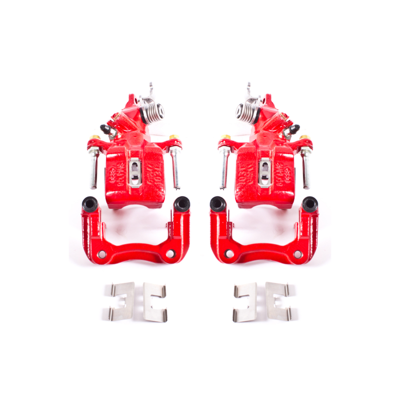 Acura TSX Brake Calipers - Rear - PowerStop - Powder Coated - Red - `04-`08