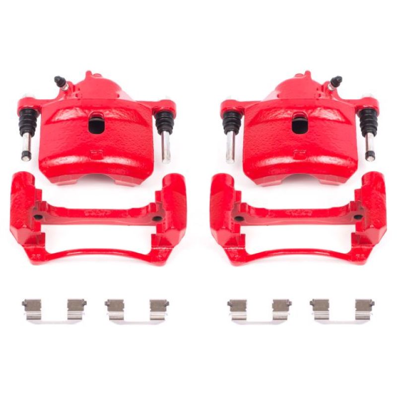 Honda Accord Brake Calipers - Front - PowerStop - High-Temp Powder Coated - Red - `98-`02 Honda Accord Brake Calipers - Front - PowerStop - High-Temp Powder Coated - Red - `98-`02