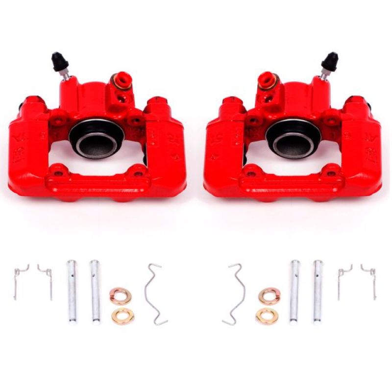 Pontiac Vibe Brake Calipers - Rear - PowerStop - High-Temp Powder Coated - Red - `03-`06 Pontiac Vibe Brake Calipers - Rear - PowerStop - High-Temp Powder Coated - Red - `03-`06