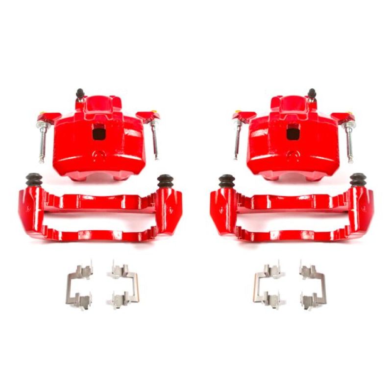 Mitsubishi Eclipse Brake Calipers (2) - Front - PowerStop - Red Powder Coated Calipers - Red - `01-`05 Mitsubishi Eclipse Brake Calipers (2) - Front - PowerStop - Red Powder Coated Calipers - Red - `01-`05