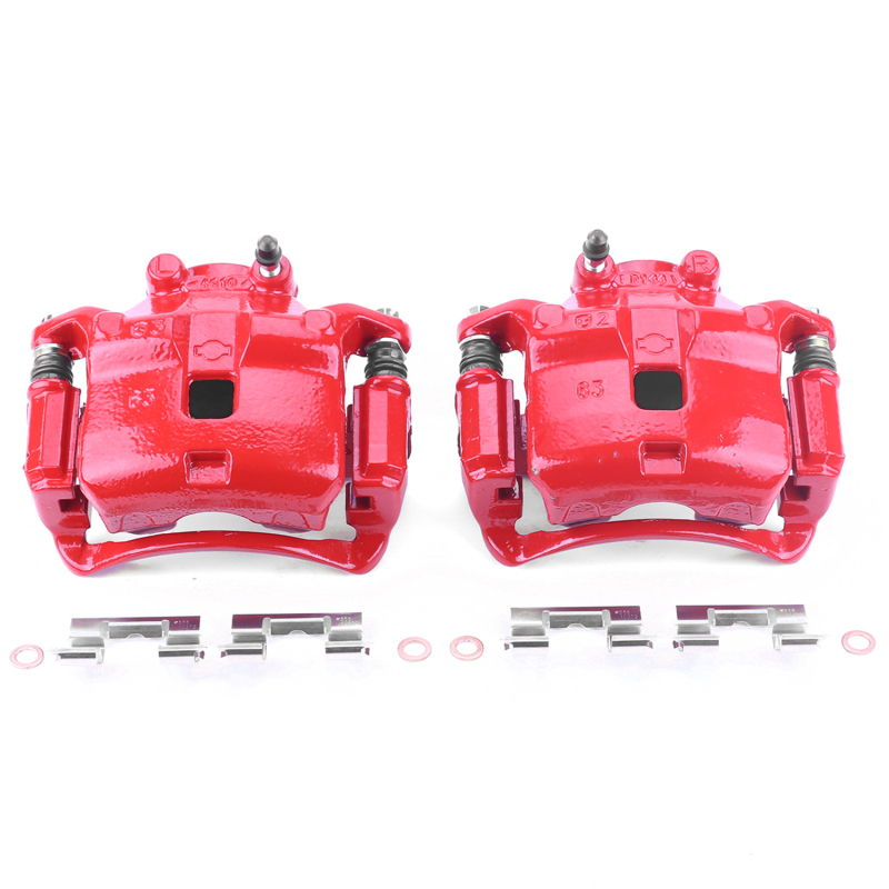 Nissan Sentra Brake Calipers (2) - Front - PowerStop - Powder Coated - Red - `00-`06