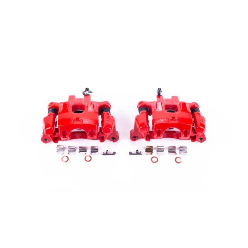 Toyota Camry Brake Calipers - Rear - PowerStop - High-Temp Red Powder Coated - Red - 2000