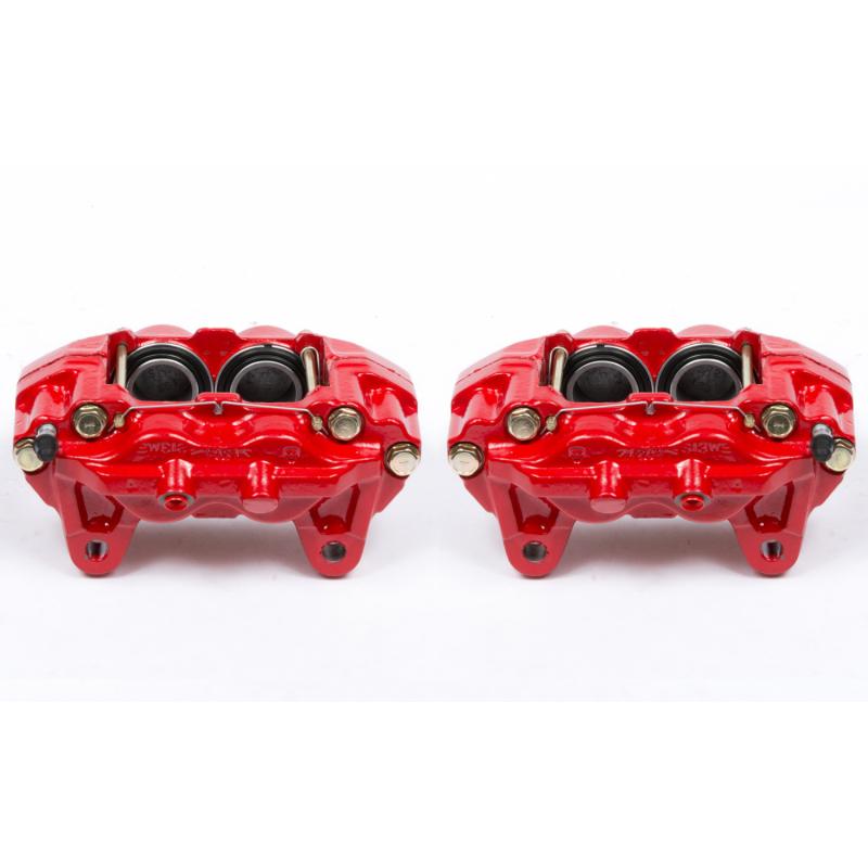 Toyota Sequoia Brake Calipers - Front - PowerStop - Powder Coated, Without Brackets - Red - `01-`03