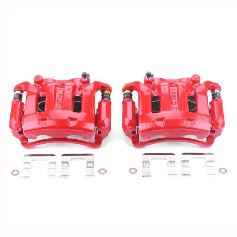 Nissan Frontier Brake Calipers - Front - PowerStop - Powder Coated - Red - `03-`04 Nissan Frontier Brake Calipers - Front - PowerStop - Powder Coated - Red - `03-`04