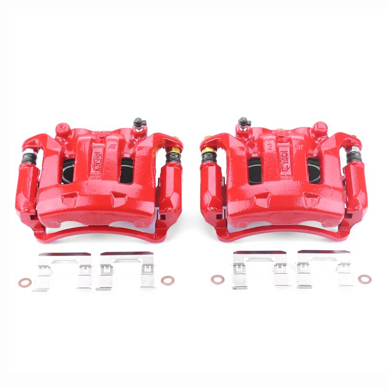 Nissan Frontier Brake Calipers - Front - PowerStop - Powder Coated - Red - `03-`04