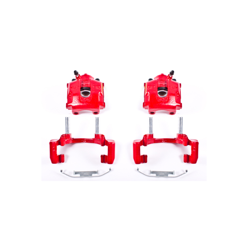 BMW 323Ci Brake Calipers - Rear - PowerStop - High-Temp Red Powder Coated - Red - 2000