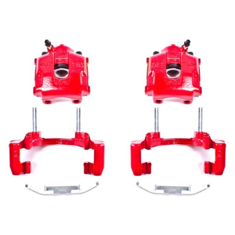 BMW 323Ci Brake Calipers - Rear - PowerStop - High-Temp Red Powder Coated - Red - 2000