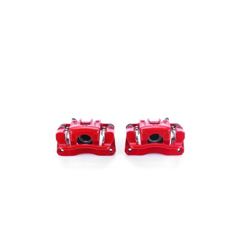 Hyundai Santa Fe Brake Calipers (2) - Rear - PowerStop - Powder Coated - Red - `01-`06