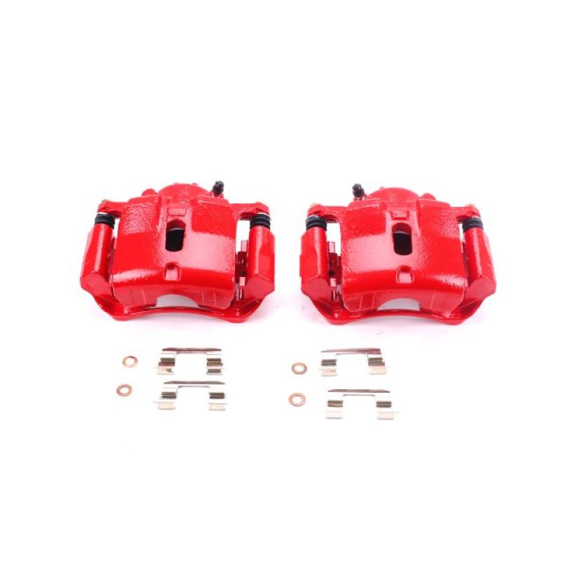 Honda Pilot Brake Calipers - Front - PowerStop - PowerStop Powder Coated - Red - `03-`08