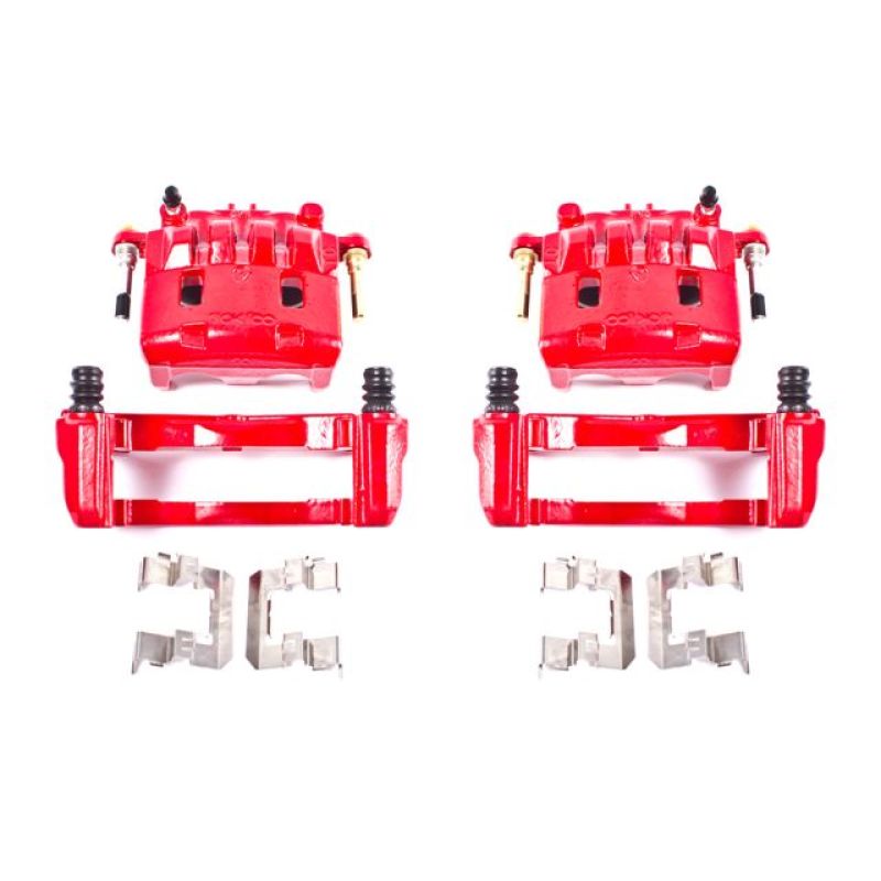 Subaru XV Crosstrek Brake Calipers - Front - PowerStop - High-Temp Powder Coated - Red - `16-`17 Subaru XV Crosstrek Brake Calipers - Front - PowerStop - High-Temp Powder Coated - Red - `16-`17