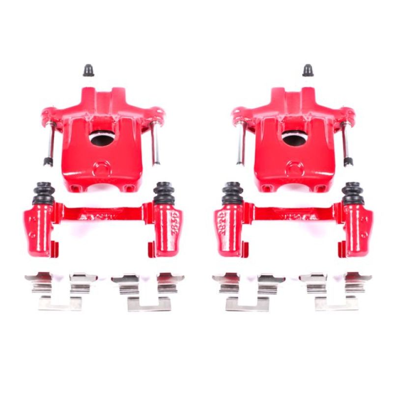 Toyota Avalon Brake Calipers - Rear - PowerStop - With Brackets, High-Temp Powder Coated - Red - `05-`07