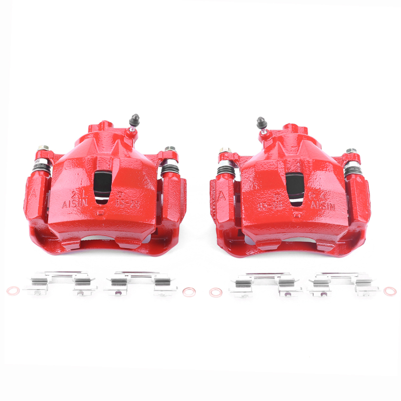 Toyota Camry Brake Calipers - Front - PowerStop - Powder Coated - Red - `02-`06