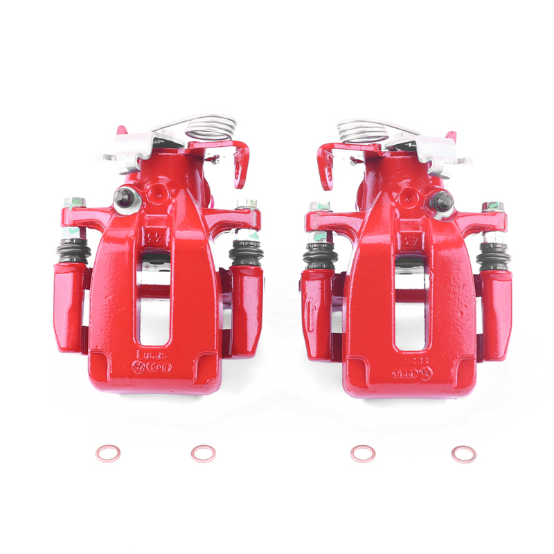 Audi A6 Quattro Brake Calipers (2) - Rear - PowerStop - High-Temp Powder Coated - Red - `00-`04
