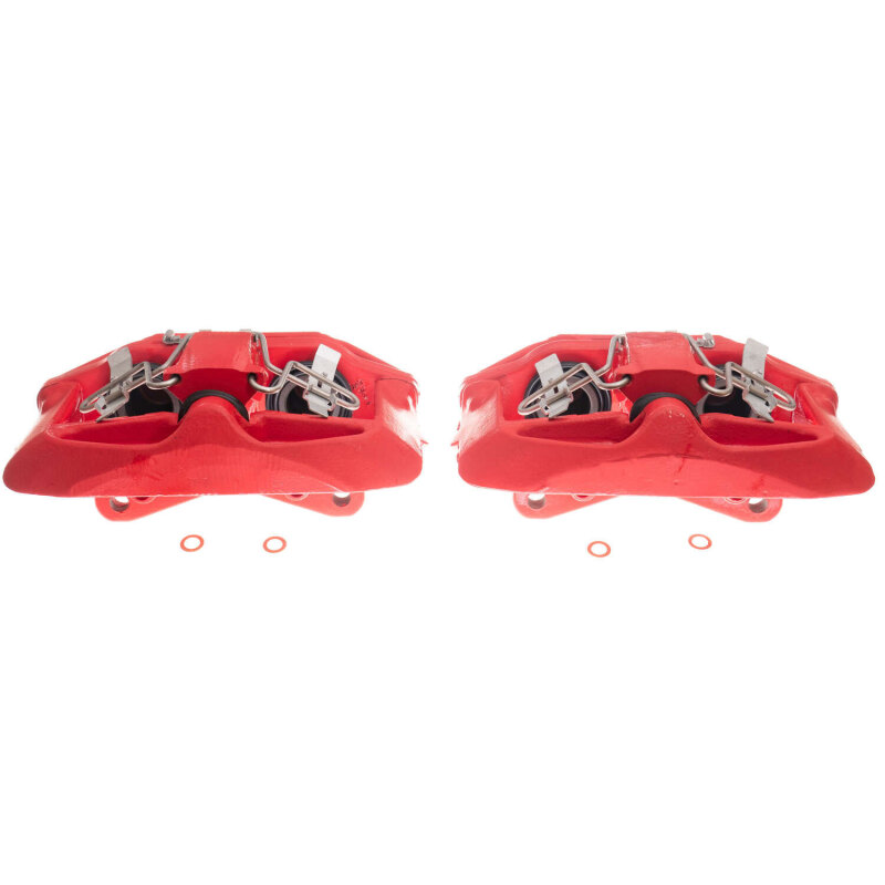 Audi A6 Brake Calipers - Front - PowerStop - Powder Coated - Red - `03-`04