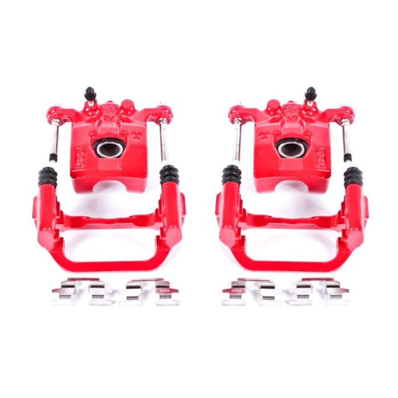 Nissan Altima Brake Calipers (2) - Rear - PowerStop - Powder Coated - Red - `02-`06