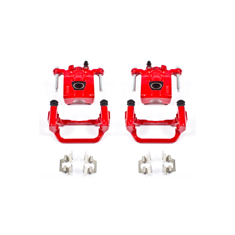 Nissan Altima Brake Caliper Set - Rear - PowerStop - Powder Coated - Red - `07-`12