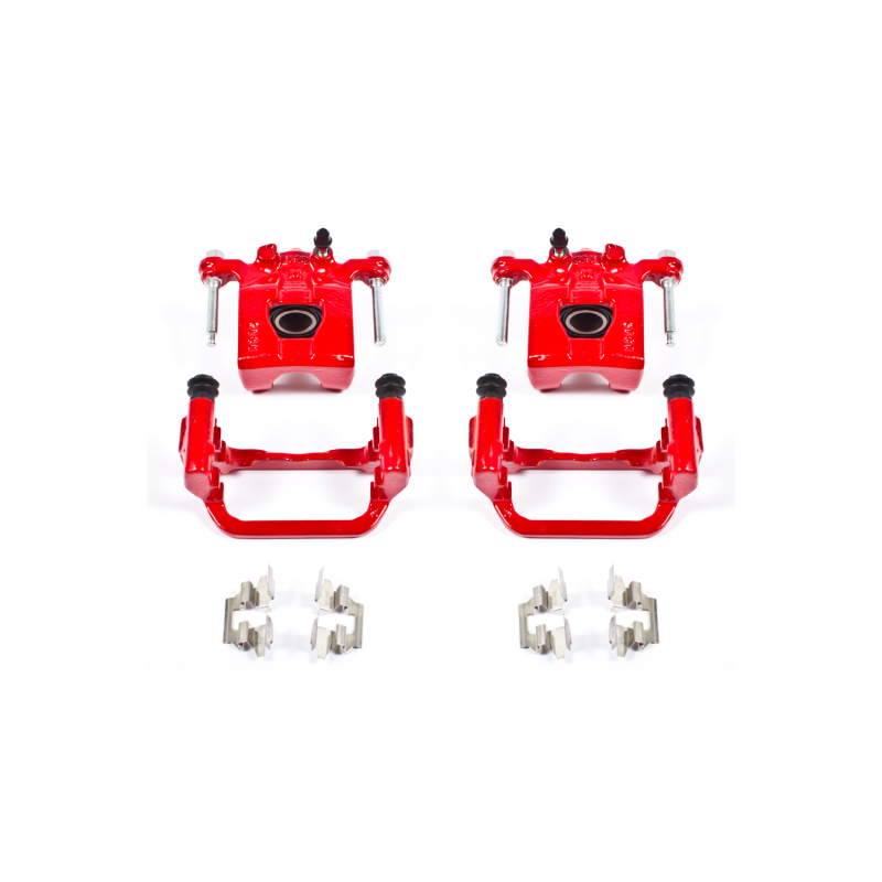 Nissan Altima Brake Caliper Set - Rear - PowerStop - Powder Coated - Red - `07-`12