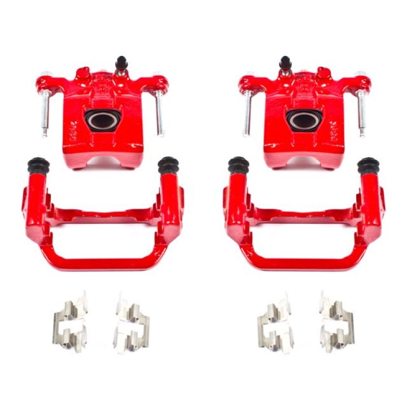 Nissan Altima Brake Caliper Set - Rear - PowerStop - Powder Coated - Red - `07-`12
