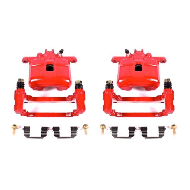 Acura CSX Performance Brake Caliper - Front - PowerStop - Red Powder Coated - Red - `07-`10