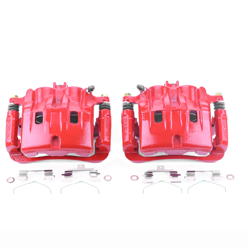 Acura MDX Brake Calipers - Front - PowerStop - Powder Coated - Red - `03-`06