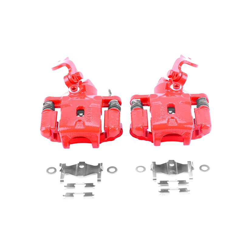 Hyundai Elantra Brake Calipers - Rear - PowerStop - Powder Coated - Red - `01-`05