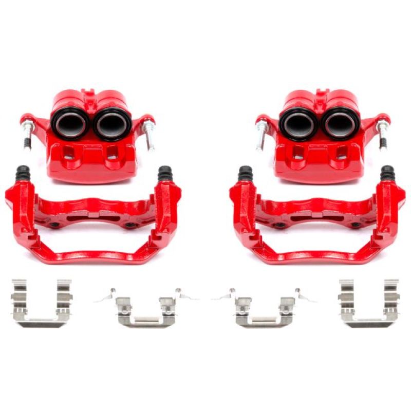 Infiniti G35 Brake Calipers - Front - PowerStop - Red Powder Coated - Red - `05-`07 Infiniti G35 Brake Calipers - Front - PowerStop - Red Powder Coated - Red - `05-`07