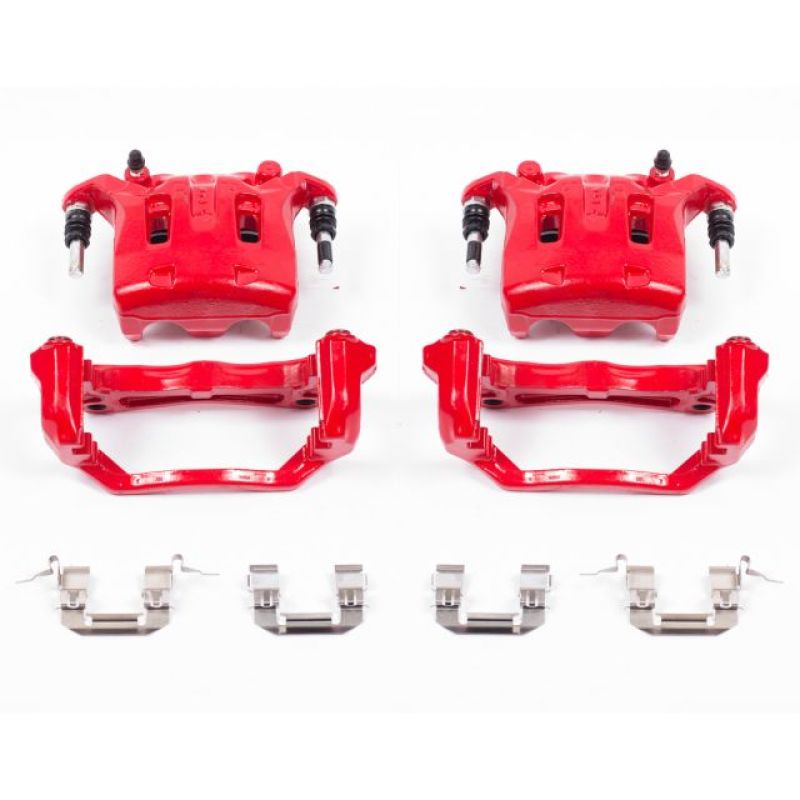 Infiniti G35 Calipers - Front - PowerStop - High-Temp Red Powder Coated - Red - `07-`08 Infiniti G35 Calipers - Front - PowerStop - High-Temp Red Powder Coated - Red - `07-`08